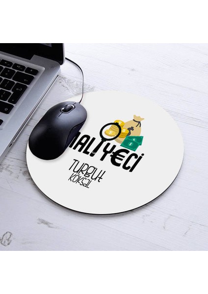 Isimli Maliyeci Temalı Yuvarlak Mousepad