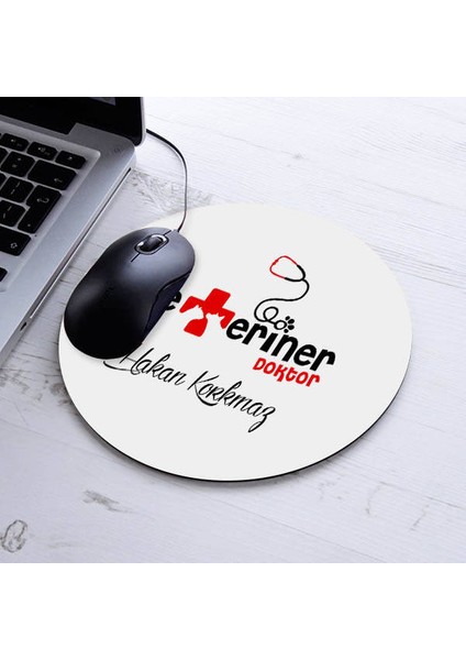 Hediyelik Veteriner Temalı Yuvarlak Mousepad