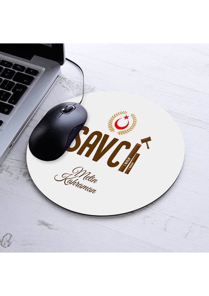 Isimli Savcı Temalı Yuvarlak Mousepad