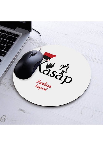 Hediyelik Kasap Temalı Yuvarlak Mousepad