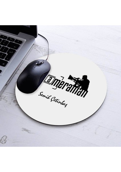 Hediyelik Kameraman Temalı Yuvarlak Mousepad