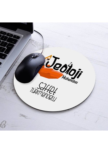 Isimli Jeoloji Mühendisi Temalı Yuvarlak Mousepad