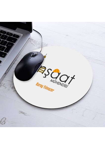 Hediyelik Inşaat Mühendisi Yuvarlak Mousepad