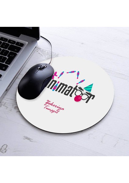 Isimli Animatör Temalı Yuvarlak Mousepad