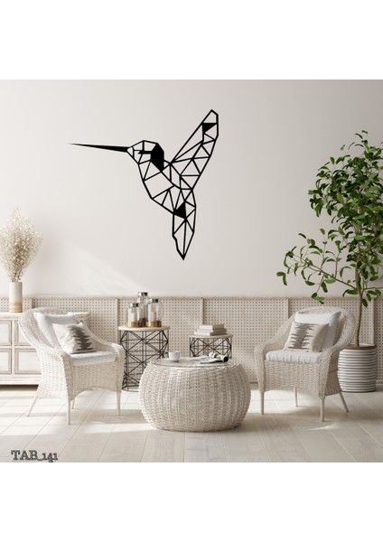 Geometrik Şekilli Kuş Figürlü Tablo