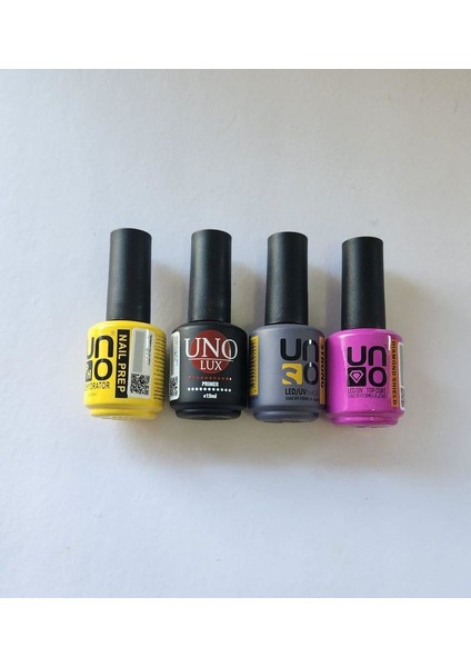Kalıcı Oje Set PREP15ML+PRIMER 15ML+STRONG Base 15ML+DIAMOND Top Coat 15 ml