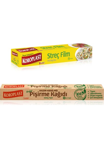 Streçfilm 30X15M +Hazır Kesilmiş Pişirme KAĞ.10LU