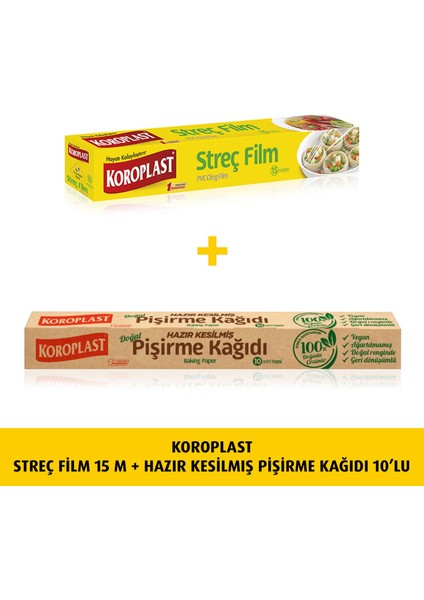 Streçfilm 30X15M +Hazır Kesilmiş Pişirme KAĞ.10LU fiyatları