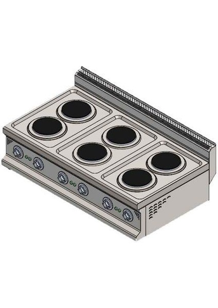 Karacasan 900 Seri Set Üstü 6 Gözlü Elektrikli Ocak