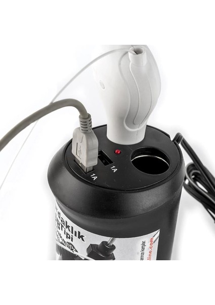 Bardaklik Tipi USB ve Çakmak Soketi 12V