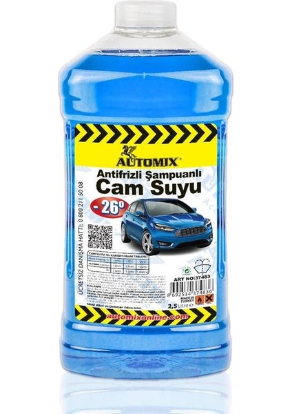 Antifrizli Şampuanli 2,5 Lt - 26° Cam Suyu