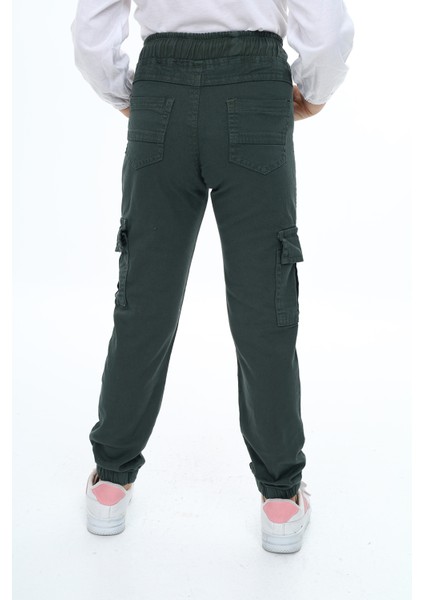 Angelos Girls Kız Çocuk Kargo Cepli Gabardin Jogger Pantolon 5-12 Yaş LX512