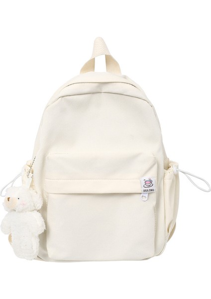 Kızlar Tuval Küçük Okul Çantası Japon Küçük Taze Şeker Renk Seyahat Sırt Çantası (Yurt Dışından)