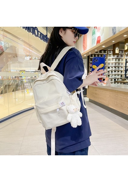 Kızlar Tuval Küçük Okul Çantası Japon Küçük Taze Şeker Renk Seyahat Sırt Çantası (Yurt Dışından) fiyatları