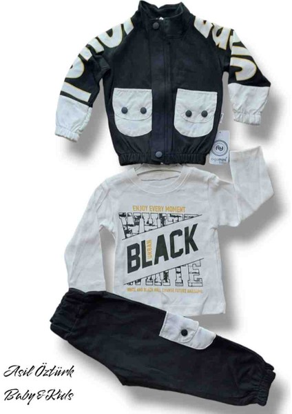 Kız Erkek Bebek Çocuk Unisex Ceketli Cep Detaylı Tarz Alt Üst Takım fırsatları