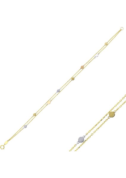 14 Ayar Altın Minimalist Tasarım Bileklik