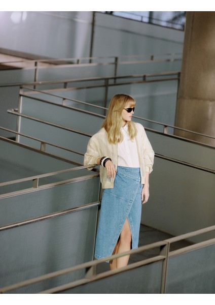 Sırtı Pencere Detaylı Gömlek Uzun Kollu