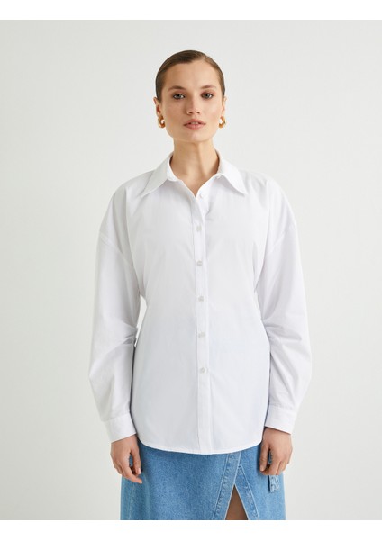 Sırtı Pencere Detaylı Gömlek Uzun Kollu fırsatları