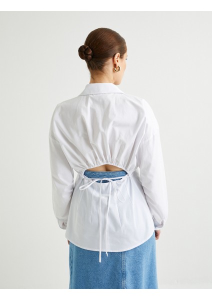 Sırtı Pencere Detaylı Gömlek Uzun Kollu indirimleri