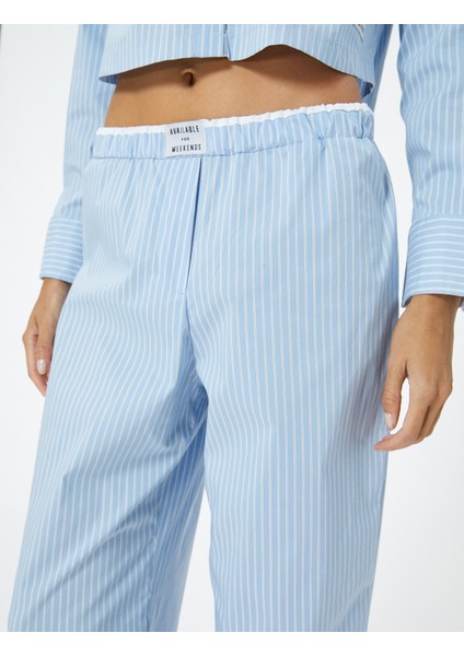 Pijama Altı Beli Lastikli Etiket Detaylı Rahat Kesim indirimleri