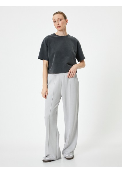 Basic Tişört Kısa Kollu Bisiklet Yaka Pamuklu Standart Kesim fiyatları