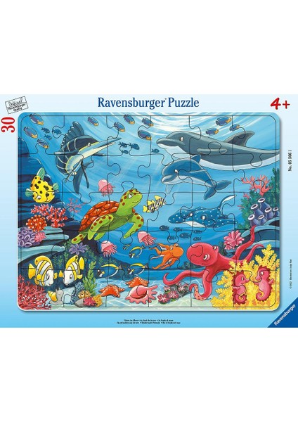 30 Parça Büyük Çerçeveli Puzzle Deniz Altında 055661