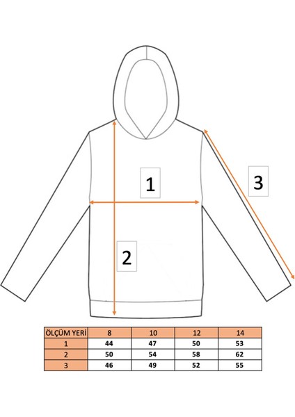 Kız Çocuk Gri Kapüşonlu Sweatshirt S302Gri