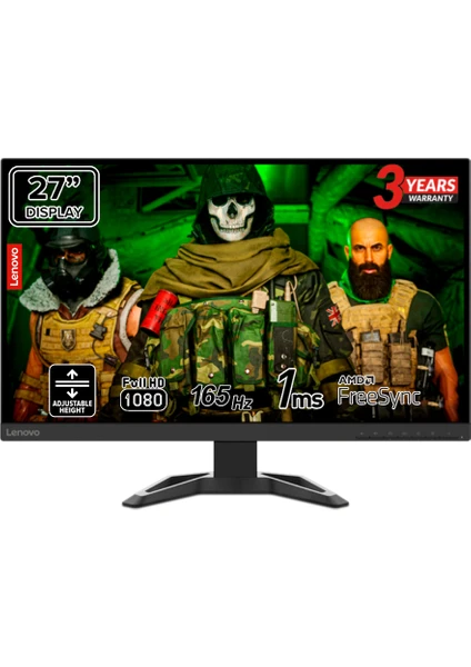 G27-30 27 165Hz 1ms FreeSync FHD Yükseklik Ayarlı Siyah 66E7GAC2TK Gaming Monitor