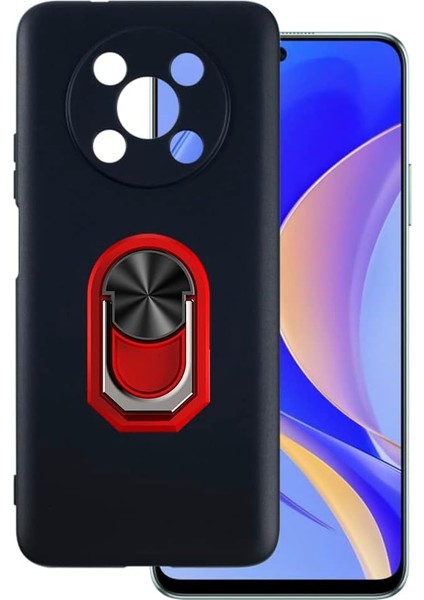 Huawei Nova Y90 Kılıf Kamera Korumalı Yüzüklü Kickstand Mat Kapak