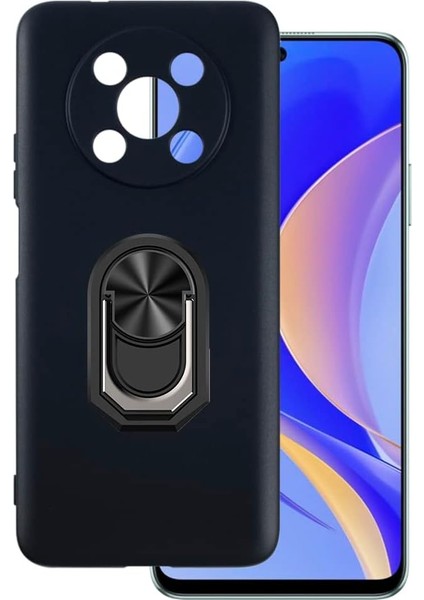 Huawei Nova Y90 Kılıf Kamera Korumalı Yüzüklü Kickstand Mat Kapak