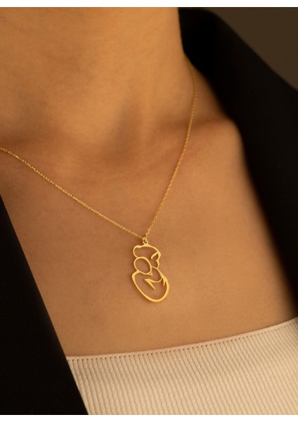 Anne ve Çocuk Kolye 925 Ayar Kadın Gümüş Kolye Anneler Günü Hediyesi fırsatları