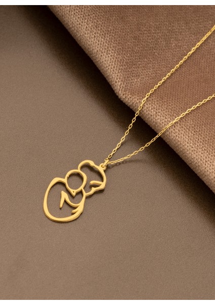 Anne ve Çocuk Kolye 925 Ayar Kadın Gümüş Kolye Anneler Günü Hediyesi indirimleri