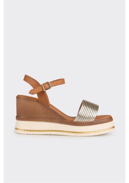 Taba Kadın Dolgu Topuk Sandalet