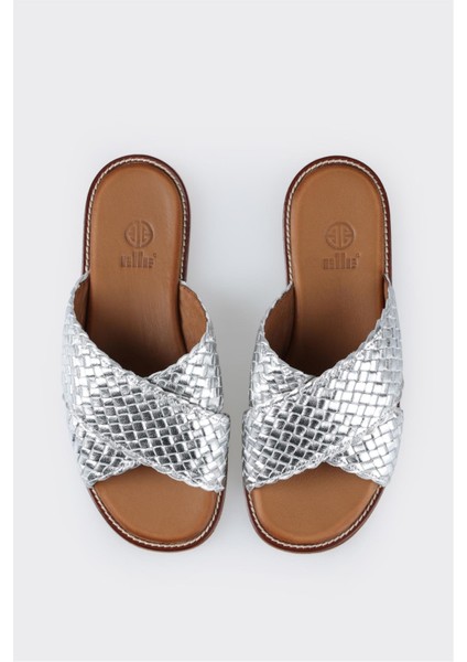 Lame Deri Kadın Düz Terlik fırsatları