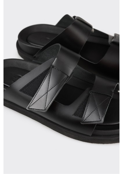 Siyah Deri Erkek Terlik indirimleri