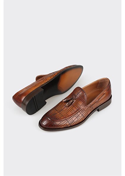 Elle Shoes Taba Deri Erkek Loafer