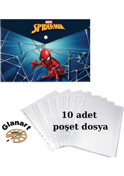 A4 Boy Çıt Çıt Ödev Dosyası +10' Lu Poşet Dosya
