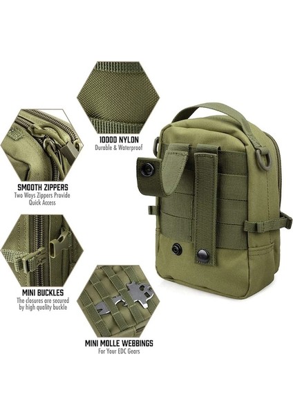 Ordu Yeşil-Taktik Edc Kılıfı Çanta Evrensel Askeri Fermuar Molle Kalça Bel Çantası Cep Açık Kamp Avcılık Göğüs Çantası Mini Ordu Sırt Çantası (Yurt Dışından) modelleri
