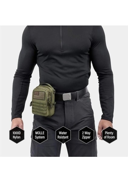Ordu Yeşil-Taktik Edc Kılıfı Çanta Evrensel Askeri Fermuar Molle Kalça Bel Çantası Cep Açık Kamp Avcılık Göğüs Çantası Mini Ordu Sırt Çantası (Yurt Dışından) fırsatları