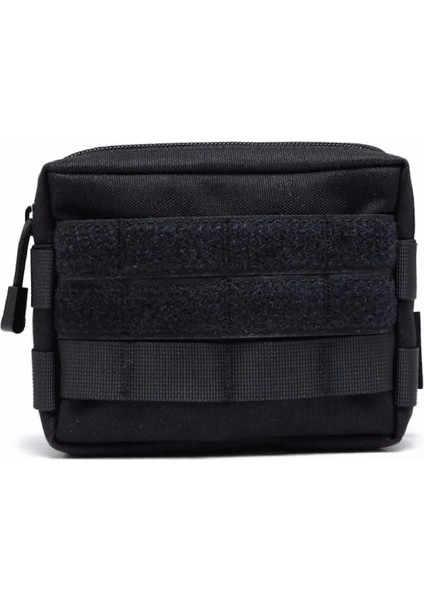 Siyah-Askeri Molle Kılıfı Taktik Kemer Bel Çantası Açık Spor Su Geçirmez Telefon Çantası Bisiklet Edc Aracı Cep Avcılık Fanny Paketi (Yurt Dışından)