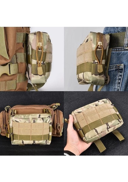 Siyah-Askeri Molle Kılıfı Taktik Kemer Bel Çantası Açık Spor Su Geçirmez Telefon Çantası Bisiklet Edc Aracı Cep Avcılık Fanny Paketi (Yurt Dışından) modelleri