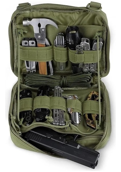 Haki-Taktik Molle Kese Askeri Tıbbi Edc Emt Ilk Yardım Çantası Acil Durum Paketi 1000D Naylon Avcılık Yürüyüş Kemer Çantaları Su Geçirmez (Yurt Dışından) modelleri