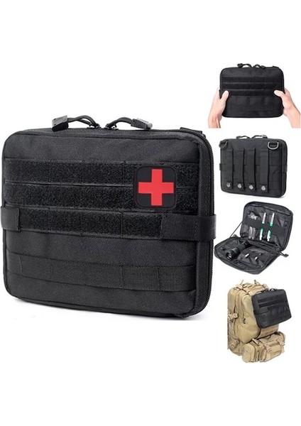 Haki-Taktik Molle Kese Askeri Tıbbi Edc Emt Ilk Yardım Çantası Acil Durum Paketi 1000D Naylon Avcılık Yürüyüş Kemer Çantaları Su Geçirmez (Yurt Dışından) indirimleri