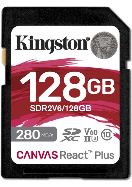 Canvas React Plus 128GB Sd V60 Uhs-Iı  Hafıza Kartı 280MB/S Okuma, 100MB/S'YE Varan Yazma SDR2V6/128GB