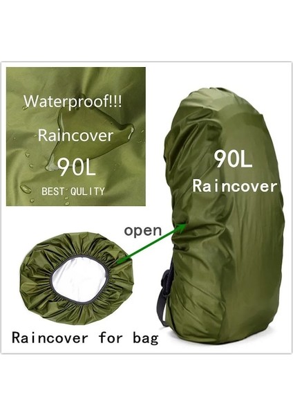 OTHER-90L Yağmur Kılıfı Sırt Çantası 90L Su Geçirmez Çanta Camo Taktik Açık Kamp Yürüyüş Tırmanma Toz Yağmur Kapağı (Yurt Dışından) fiyatları