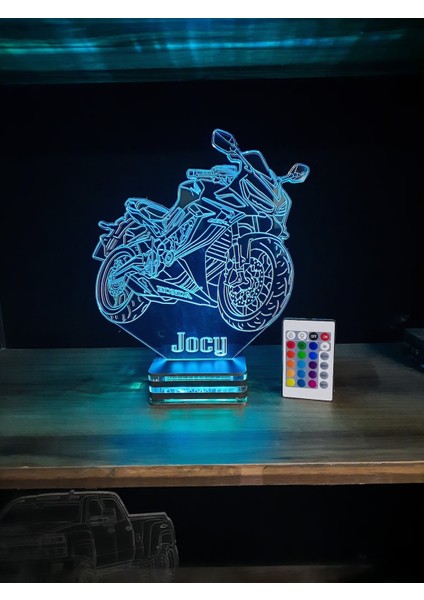 Honda Cbr, Personalized 3D Lamp, (Kişiye Özel Lamba)