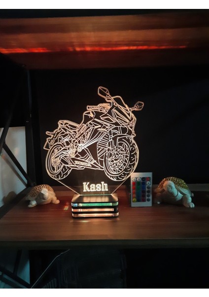 Honda Cbr, Personalized 3D Lamp, (Kişiye Özel Lamba)