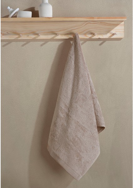 Pure Bambu 3'lü Banyo Havlu Seti Bej 30X50 cm 50X85 cm 75X150 cm