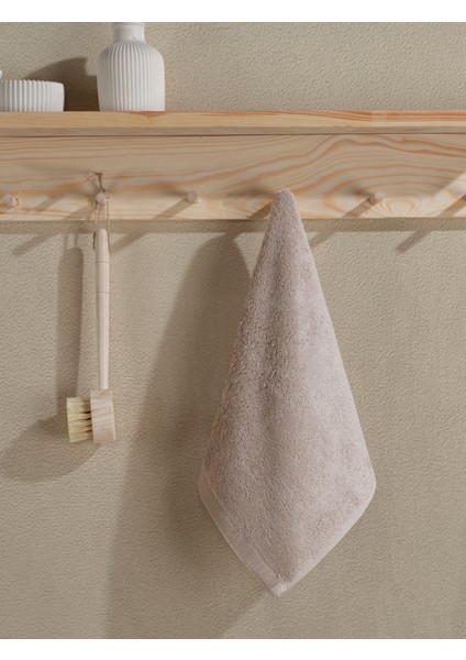 Pure Bambu 3'lü Banyo Havlu Seti Bej 30X50 cm 50X85 cm 75X150 cm