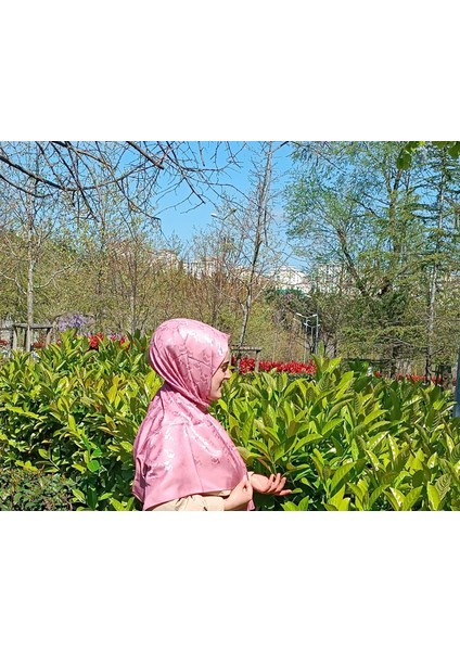 Pembe Mc Desen Jakar Şal